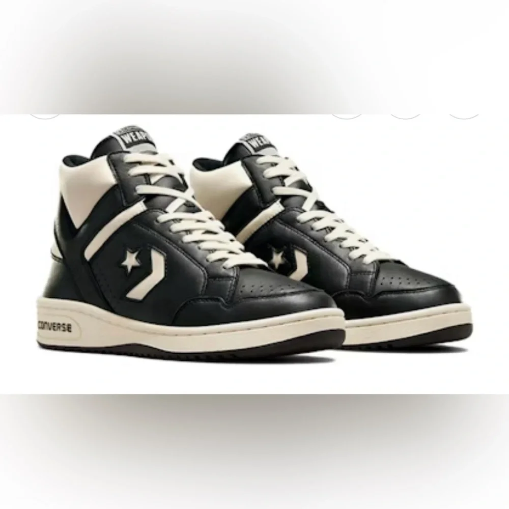 🆕 Converse Weapon High Black Natural Ivory Sneakers Men’s 9.5 / Women’s 11 NIB - Picture 6 of 7